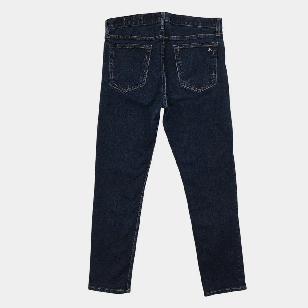 Rag & Bone Mens Fit 2 Kaihara Denim Raw Dark Wash Slim Jeans 33x28